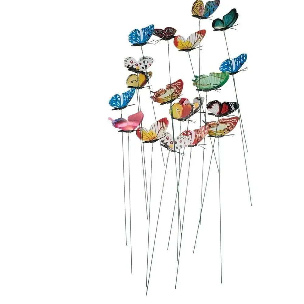 *NEW* Set of18 assorted bobble butterflies for wreaths, bouquets, arrangements